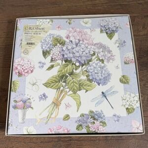 C.R. Gibson Hydrangea Photo Album Blue Floral Magnetic‎ P45-17